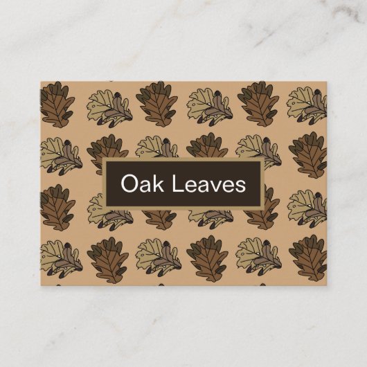 Eikenbladeren Herfst Natuur Visitekaartje (Voorkant)