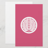 Eikenbladeren omhelzen in cirkel briefpapier (Voorkant / Achterkant)