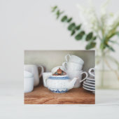 Eikenbok in de theepot briefkaart (Staand voorkant)