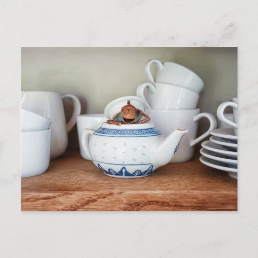 Eikenbok in de theepot briefkaart (Voorkant)