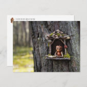 Eikenbok kijkt uit het raam briefkaart (Voorkant / Achterkant)