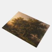 eikenbomen in een bos landschap (Woodland Scene) Deurmat (Schuin)