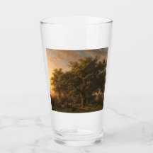 eikenbomen in een bos landschap (Woodland Scene)