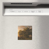 eikenbomen in een bos landschap (Woodland Scene) Magneet (Insitu (Vaatwasser))