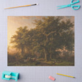 eikenbomen in een bos landschap (Woodland Scene) Tissuepapier (Craft)