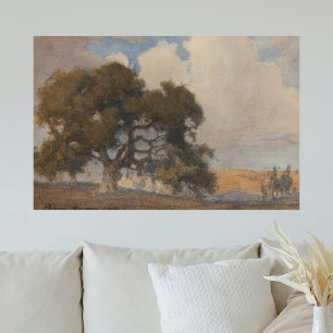 Eikenboom (1910) - Majestueuze Waterverf Poster