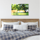 Eikenboom bij water Canvasprint Canvas Afdruk (Insitu (Slaapkamer))