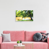 Eikenboom bij water rand canvasprint canvas afdruk (Insitu (Woonkamer))