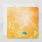 Eikenboom bij zonsondergang bruiloft kaart (Achterkant)