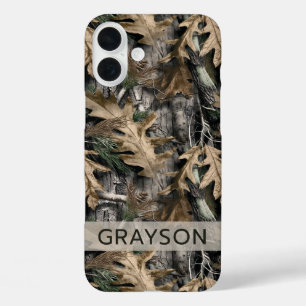 Eikenboom camouflage gepersonaliseerde Case-Mate i iPhone 16 Plus Hoesje