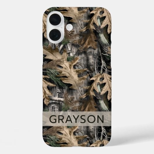 Eikenboom camouflage gepersonaliseerde Case-Mate i iPhone Case (Achterkant)
