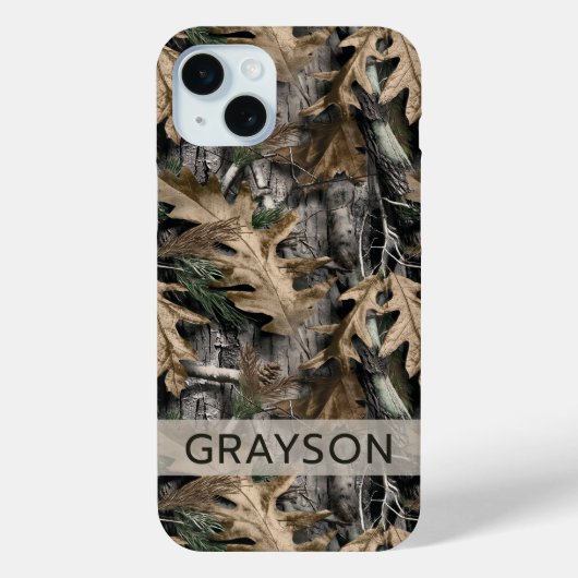Eikenboom Camouflage Gepersonaliseerde Case-Mate i iPhone Case (Achterkant)