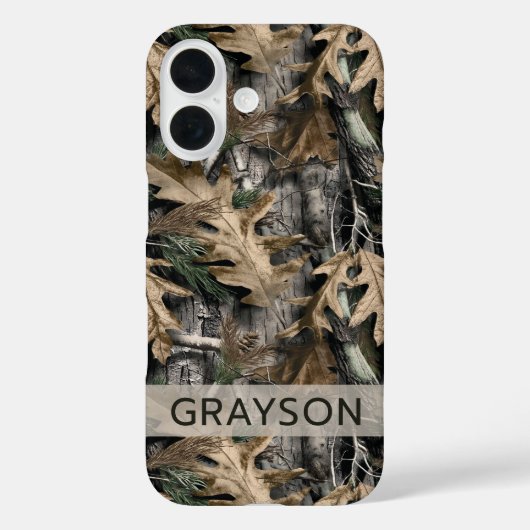 Eikenboom Camouflage Gepersonaliseerde Case-Mate i iPhone Case (Achterkant)