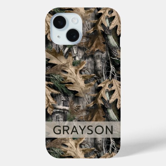Eikenboom Camouflage Gepersonaliseerde Case-Mate i iPhone Case (Achterkant)