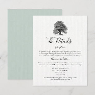  eikenboom die de kaart met details uithuwt