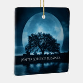 eikenboom en moonwinter, solstice-blaasjes keramisch ornament (Rechts)