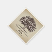 eikenboom familiereünie gepersonaliseerd servet (Hoek)