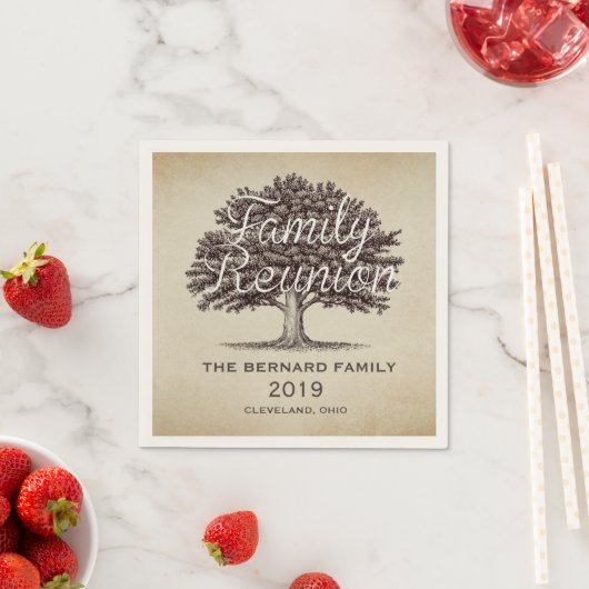  eikenboom familiereünie gepersonaliseerd servet (Insitu)
