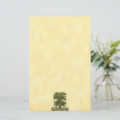  eikenboom Faux Parchment Stationery-Lined Briefpapier (Staand voorkant)