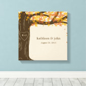 Eikenboom gewikkeld Canvas Art - Sinaasappel (Insitu (Houten vloer))