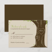 Eikenboom Huwelijk RSVP / Antwoordkaart (Voorkant / Achterkant)