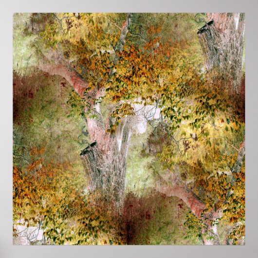 eikenboom in de Herfst... Poster (Voorkant)
