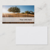 eikenboom in de zonnige gouden weide visitekaartje (Voorkant / Achterkant)