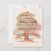 eikenboom in Herfst Celebration of Life Kaart (Voorkant)