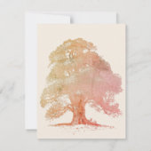 eikenboom in Herfst Celebration of Life Kaart (Achterkant)