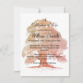 eikenboom in Herfst Celebration of Life Kaart (Voorkant)