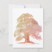 eikenboom in Herfst Celebration of Life Kaart (Achterkant)