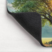 Eikenboom in twee seizoenen muismat (Hoek)