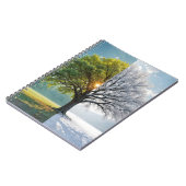 Eikenboom in twee seizoenen notitieboek (Linkerzijde)