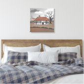 Eikenboom Landhuis Canvas Afdruk (Insitu (Slaapkamer))