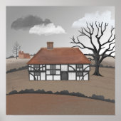 Eikenboom Landhuis Poster (Voorkant)