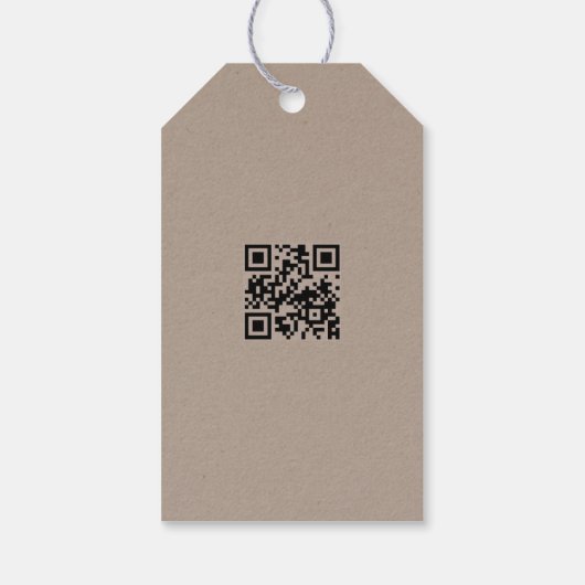  eikenboom Logo QR Code Hang Labels W/String Cadeaulabel (Achterkant)