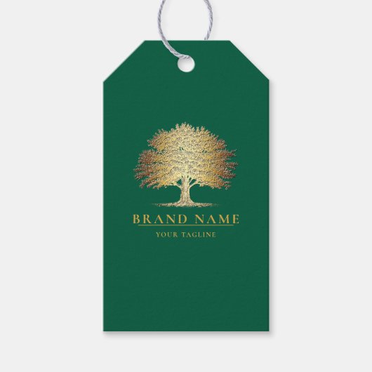  eikenboom Logo QR Code Hang Labels W/String Cadeaulabel (Voorkant)