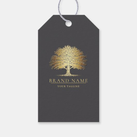  eikenboom Logo QR Code Hang Labels W/String Cadeaulabel (Voorkant)