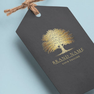 eikenboom Logo QR Code Hang Labels W/String Cadeaulabel