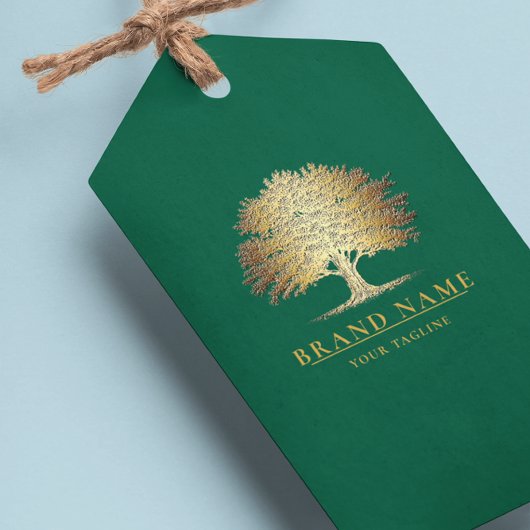 eikenboom Logo QR Code Hang Labels W/String Cadeaulabel