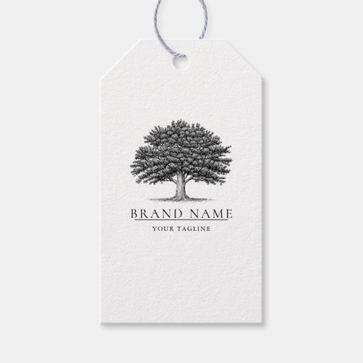 eikenboom Logo QR Code Hang Labels W/String Cadeaulabel (Voorkant)