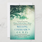  eikenboom & love birds bruiloft uitnodigingen (Voorkant)