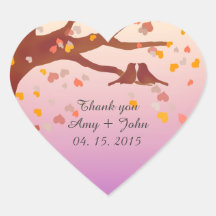 Eikenboom lovebirds hart confetti sticker love1