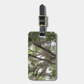 eikenboom met Spaanse mos die in de takken zwaait Bagagelabel (Voorkant verticaal)