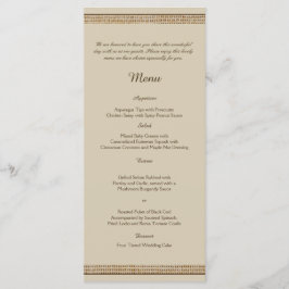 Eikenboom op Burlap Bruiloft Menu