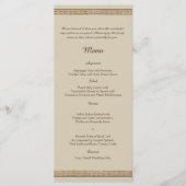 Eikenboom op Burlap Bruiloft Menu (Voorkant)