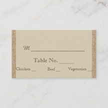 Eikenboom op Burlap Trouwplaats Kaarten