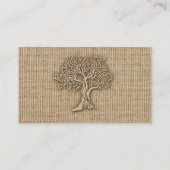 Eikenboom op Burlap Trouwplaats Kaarten Plaatskaartje (Achterkant)