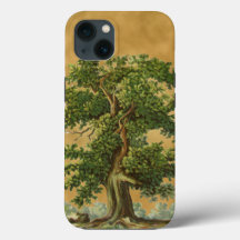  eikenboom op Faux Parchment iPhone Case