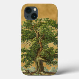  eikenboom op Faux Parchment iPhone Case